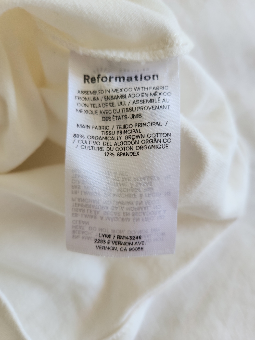 Reformation White Ribbed Tank Top - Picture 5 of 7